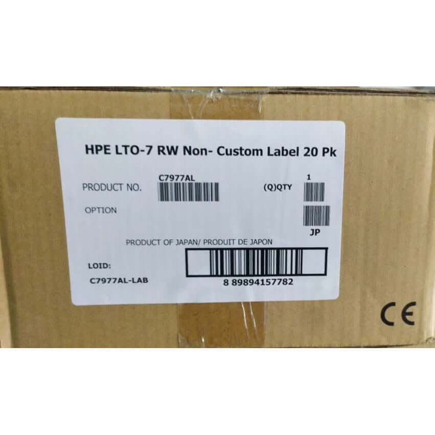 HPE LTO-1 100/200GB : Prelabelled LTO 20 Pack (C7971AL/C7971AN) Dubai UAE